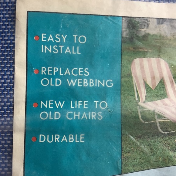 Chaise Lounge patio chair replacement cover 1pc blue white striped - Picture 2 of 8